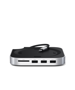 Satechi Mac Mini M4 Stand & Hub SSD Gümüş ST-GNMMES Giriş Portları