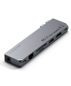 Satechi Pro Hub Adaptör Max Uzay Grisi ST-UCPHMXM Arka Görünüm