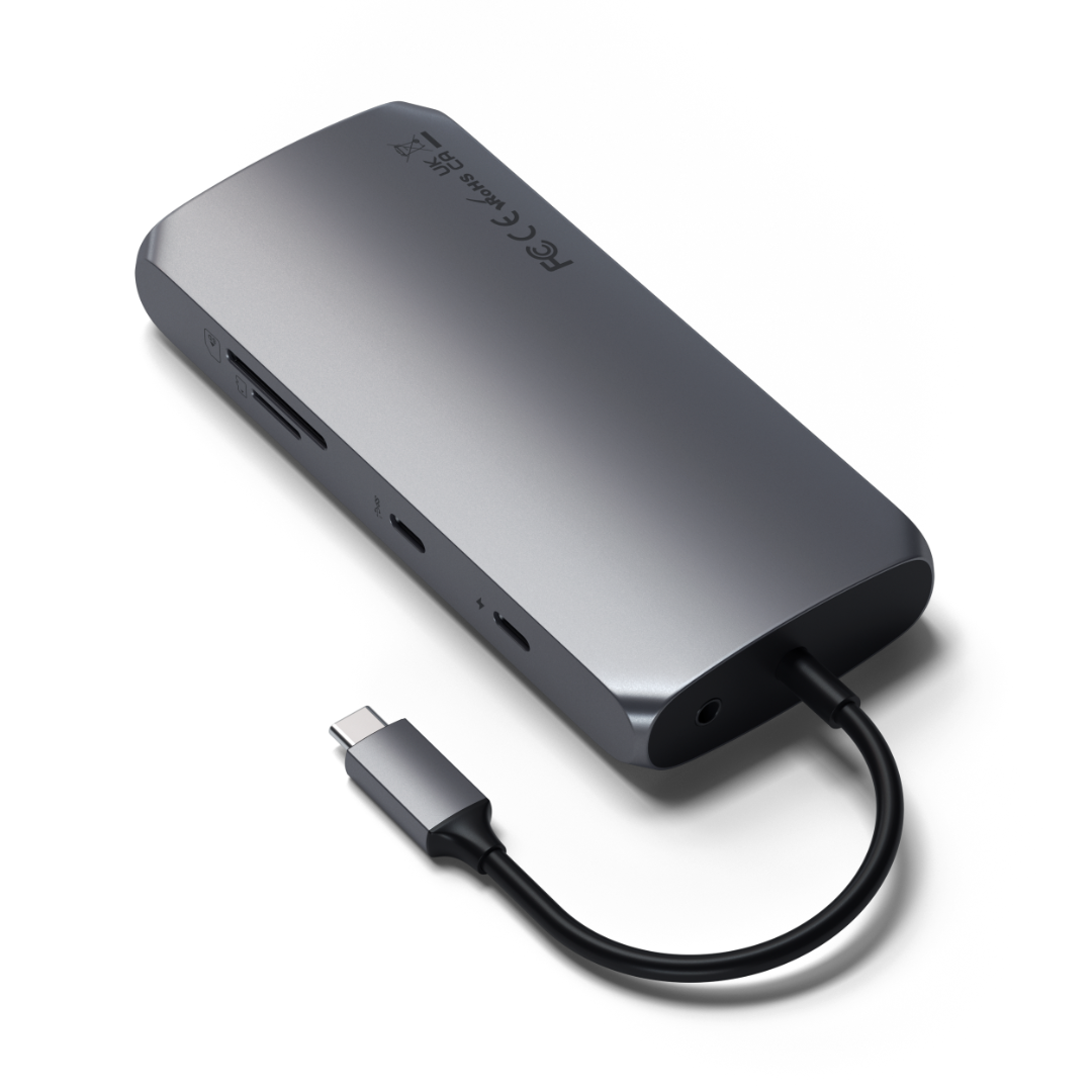 Satechi USB-C Multiport MX Uzay Grisi ST-UCMXAM Alt Görünüm