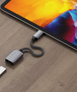 Satechi USB-C to USB 3.0 Adaptör Kablo Uzay Grisi ST-UCATCM Bağlantı