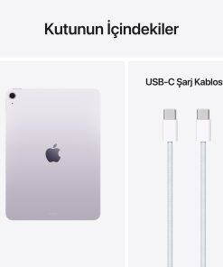 iPad Air 11 inç Wi-Fi M4 Mor Kutu İçeriği