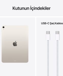 iPad Air 11 inç Wi-Fi M4 Yıldız Işığı Kutu İçeriği