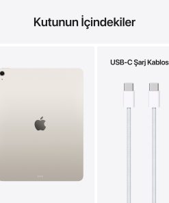 iPad Air 13 inç M4 Wi-Fi Yıldız Işığı Kutu İçeriği