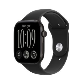 Apple Watch Series 12 GPS 42mm Siyah Alüminyum Kasa Siyah Spor Kordon M/L MJEC4TU/A