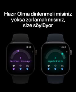 Apple Watch Series 12 Siyah Alüminyum Kasa Siyah Spor Kordon Hazır Olma