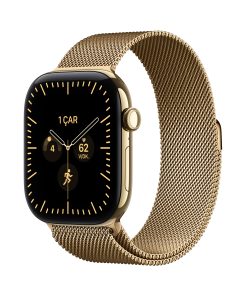 Apple Watch Series 12 Parlak Altın Rengi Titanyum Kasa Parlak Altın Rengi Milano Loop