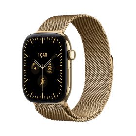 Apple Watch Series 12 GPS + Cellular 46mm Parlak Altın Rengi Titanyum Kasa Parlak Altın Rengi Milano Loop S/M MJGU4TU/A