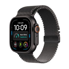Apple Watch Ultra 4 GPS + Cellular 49mm Siyah Titanyum Kasa Siyah Titanyum Milano Loop S MJAU4TU/A