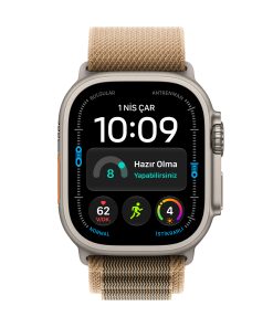 Apple Watch Ultra 4 GPS + Cellular 49mm Natürel Titanyum Kasa Çöl Rengi Alpine Loop Ekran
