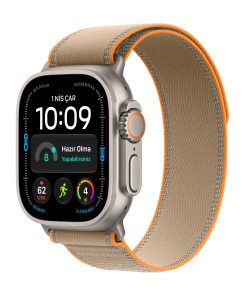 Apple Watch Ultra 4 GPS + Cellular 49mm Natürel Titanyum Kasa Kum Beji Trail Loop