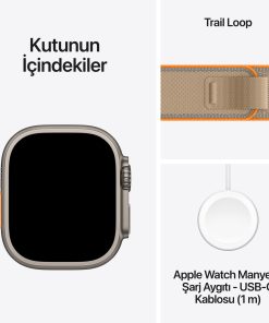 Apple Watch Ultra 4 49mm Cell Natural Titanium Trail Loop Sand 8