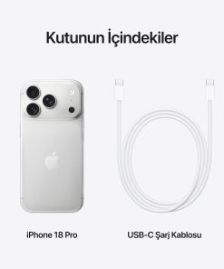 iPhone 18 Pro Gümüş Kutu İçeriği